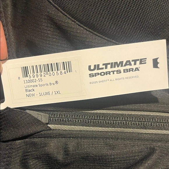 SHEFIT Black Sports Bra with Copper Logo - Picture 3 of 3